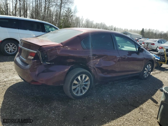 2014 Honda Civic Sedan LX with VIN 2HGFB2F47EH001807, listed as a Copart auction lot 51636245 with 214,962 mi miles and Salvage Title. Bid and sale history available at carsss.com. Image 3.