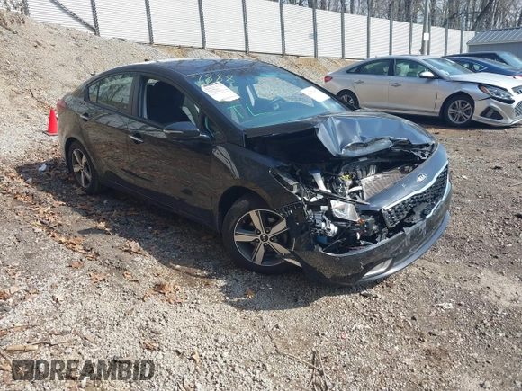 2018 Kia Forte LX with VIN 3KPFL4A78JE217888, listed as a IAAI auction lot 42027867 with 37,615 mi miles and . Bid and sale history available at DreamBid. Image 1.