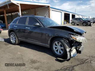 2005 Infiniti FX with VIN JNRAS08W25X212257, listed as a Copart auction lot 60644445 with 209,008 mi miles and Salvage title. Bid and sale history available at DreamBid. Image 4.