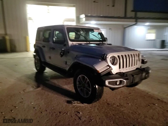 2022 Jeep Wrangler Unlimited Sahara with VIN 1C4HJXEG2NW176695, listed as a Copart auction lot 87533995 with 32,681 mi miles and Salvage Title. Bid and sale history available at carsss.com. Image 14.