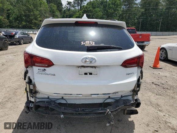 2017 Hyundai Santa Fe 2.4L with VIN 5XYZU3LB3HG456574, listed as a Copart auction lot 61658595 with 55,997 mi miles and Salvage title. Bid and sale history available at DreamBid. Image 6.