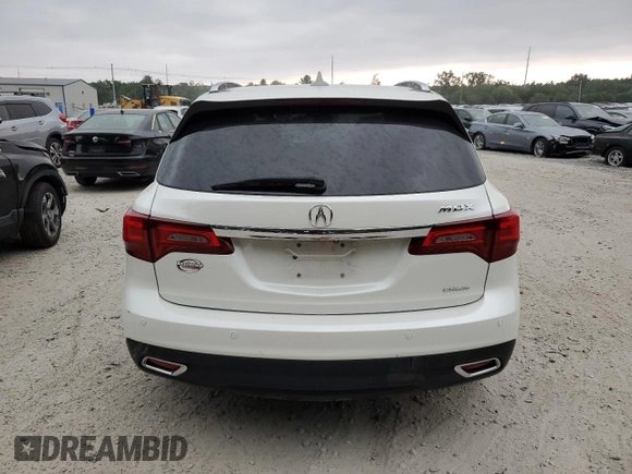 2015 Acura MDX Advance/Entertainment Pkg with VIN 5FRYD4H8XFB031323, listed as a Copart auction lot 67896484 with 0 mi miles and Non Repairable. Bid and sale history available at carsss.com. Image 6.