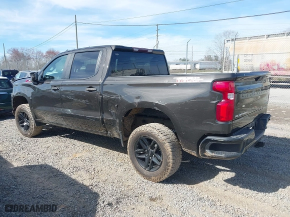 2021 Chevrolet Silverado 1500 Custom Trail Boss with VIN 1GCPYCEHXMZ305434, listed as a IAAI auction lot 41821014 with 56,356 mi miles. Bid and sale history available at carsss.com. Image 3.