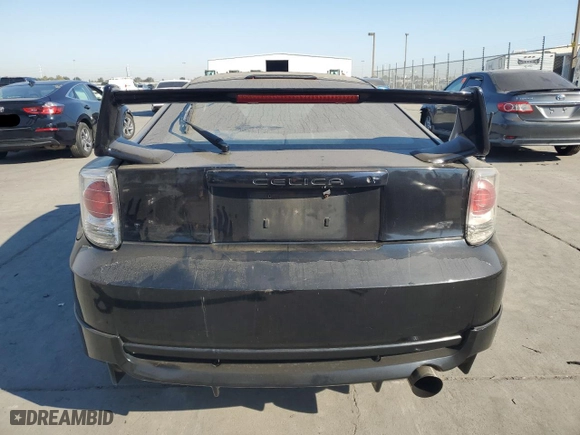 2001 Toyota Celica GT with VIN JTDDR32T410106050, listed as a Copart auction lot 73590544 with 190,694 mi miles and Salvage Title. Bid and sale history available at carsss.com. Image 6.