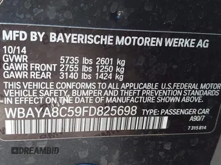 2015 BMW 7 Series 750i с VIN WBAYA8C59FD825698, выставлен на аукционе IAAI как лот 42009098 с пробегом 71 639 миль миль и . История ставок и продаж доступна на DreamBid. Изображение 9.