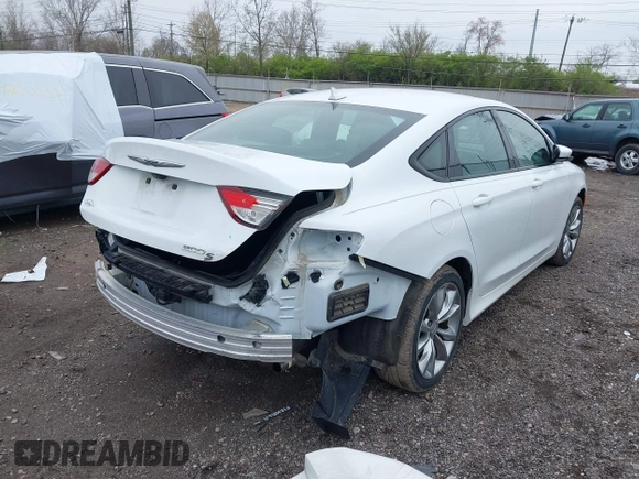 2016 Chrysler 200 S with VIN 1C3CCCBB0GN105093, listed as a IAAI auction lot 41976905 with 105,774 mi miles. Bid and sale history available at carsss.com. Image 4.