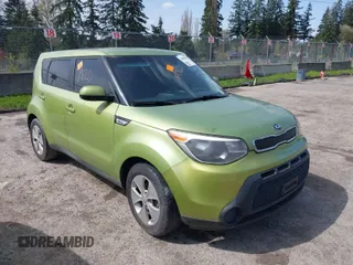 2015 Kia Soul with VIN KNDJN2A21F7792497, listed as a IAAI auction lot 42009828 with 1 mi miles. Bid and sale history available at carsss.com. Image 1.