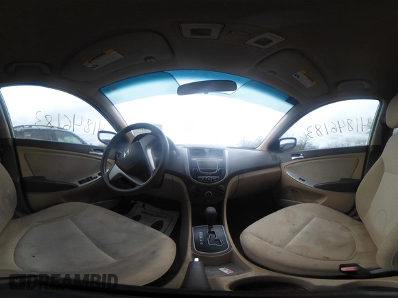 2012 Hyundai Accent GLS with VIN KMHCT4AE8CU207332, listed as a IAAI auction lot 41846183 with 163,190 mi miles. Bid and sale history available at carsss.com. Image 22.