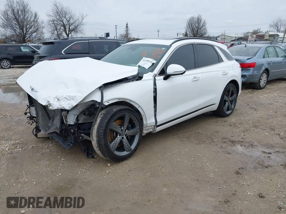 2023 Genesis GV70 2.5T with VIN KMUMADTB1PU089807, listed as a IAAI auction lot 41954282 with 93,396 mi miles and . Bid and sale history available at DreamBid. Image 2.