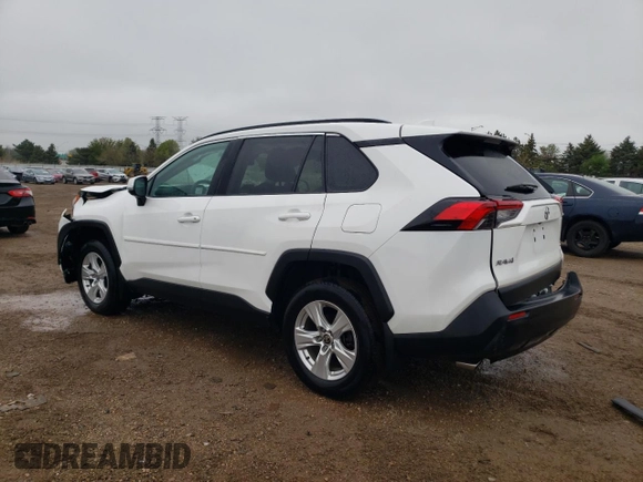 2021 Toyota RAV4 XLE with VIN 2T3P1RFV6MW228427, listed as a Copart auction lot 55323325 with 54,002 mi miles and Salvage title. Bid and sale history available at DreamBid. Image 2.