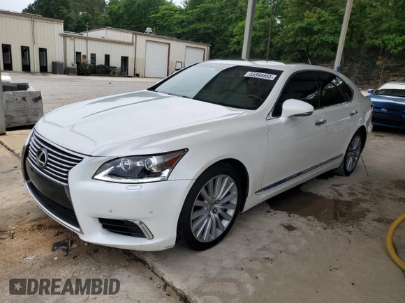 2014 Lexus LS 460 with VIN JTHCL5EF3E5021058, listed as a Copart auction lot 55998885 with 320,339 mi miles and Salvage title. Bid and sale history available at DreamBid. Image 1.