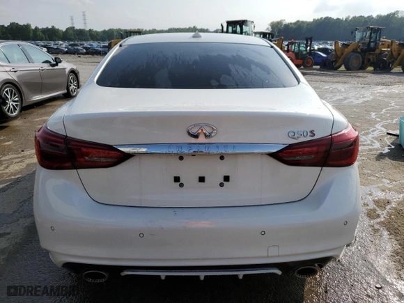 2020 Infiniti Q50 RED SPORT 400 with VIN JN1FV7AP4LM630040, listed as a Copart auction lot 53489304 with NaN miles and Salvage Title. Bid and sale history available at carsss.com. Image 6.
