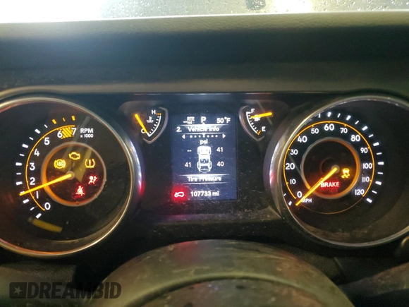 2018 Jeep Wrangler Unlimited Sport S с VIN 1C4HJXDN8JW190448, выставлен на аукционе Copart как лот 57250025 с пробегом 107 733 миль миль и На запчасти • Non repairable. История ставок и продаж доступна на DreamBid. Изображение 9.