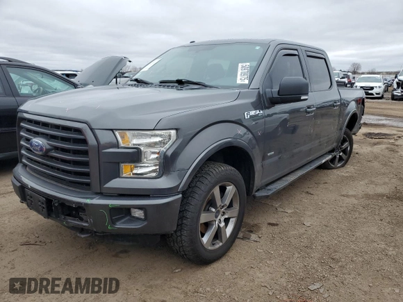 2017 Ford F-150 XL with VIN 1FTEW1EG8HFB09153, listed as a Copart auction lot 50978975 with 103,706 mi miles and Salvage Title. Bid and sale history available at carsss.com. Image 1.