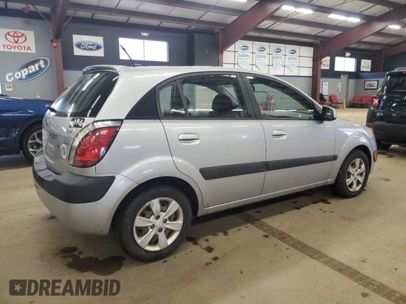 2009 Kia Rio LX with VIN KNADE243396494204, listed as a Copart auction lot 51351255 with 146,724 mi miles and Clean Title. Bid and sale history available at carsss.com. Image 3.