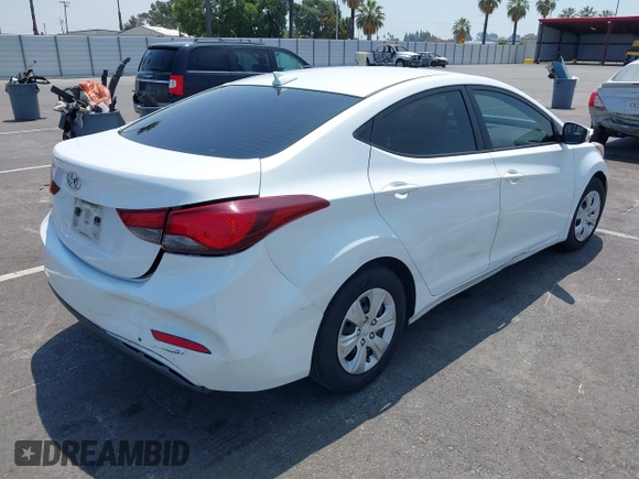 2016 Hyundai Elantra SE with VIN 5NPDH4AE3GH698547, listed as a IAAI auction lot 42564630 with 100,565 mi miles and . Bid and sale history available at DreamBid. Image 4.