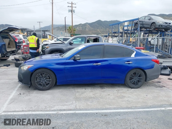 2014 Infiniti Q50 with VIN JN1BV7AP6EM689012, listed as a IAAI auction lot 42063216 with 114,785 mi miles and . Bid and sale history available at DreamBid. Image 14.