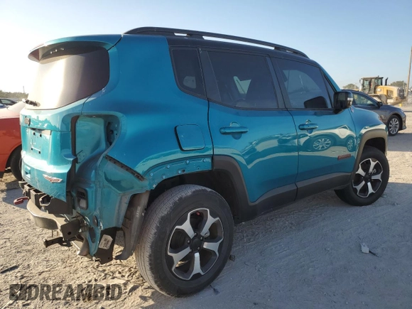 2022 Jeep Renegade Trailhawk with VIN ZACNJDC11NPN50059, listed as a Copart auction lot 43249915 with 32,494 mi miles and Salvage Title. Bid and sale history available at DreamBid. Image 3.