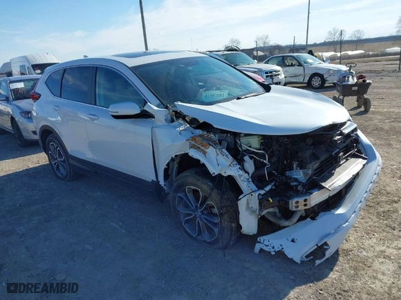 2020 Honda CR-V EX with VIN 2HKRW2H51LH662968, listed as a IAAI auction lot 41592081 with 16,948 mi miles. Bid and sale history available at carsss.com. Image 1.