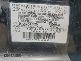 2018 Nissan Versa SV z VIN 3N1CN7AP5JL813554, wystawiony jako Copart lot #59053905 z przebiegiem 168 228 mil mil oraz Tytuł czysty. Historia ofert i sprzedaży dostępna na DreamBid. Obrazek 13.