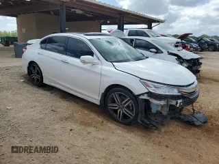 2017 Honda Accord Touring with VIN 1HGCR3F93HA005470, listed as a Copart auction lot 52021605 with Not provided miles and Salvage title. Bid and sale history available at DreamBid. Image 4.