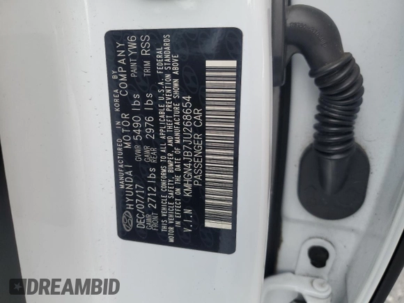 2018 Genesis G80 Sport with VIN KMHGN4JB7JU268654, listed as a Copart auction lot 85464304 with 72,385 mi miles and Salvage Title. Bid and sale history available at DreamBid. Image 12.