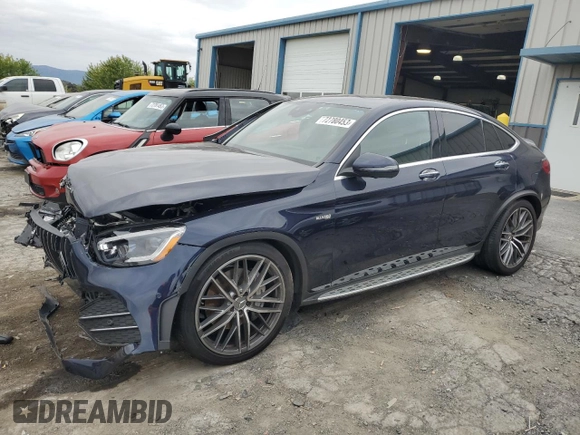 2021 Mercedes-Benz GLC with VIN W1N0J6EB0MF897343, listed as a Copart auction lot 41417195 with 41,707 mi miles and Salvage Title. Bid and sale history available at carsss.com. Image 1.