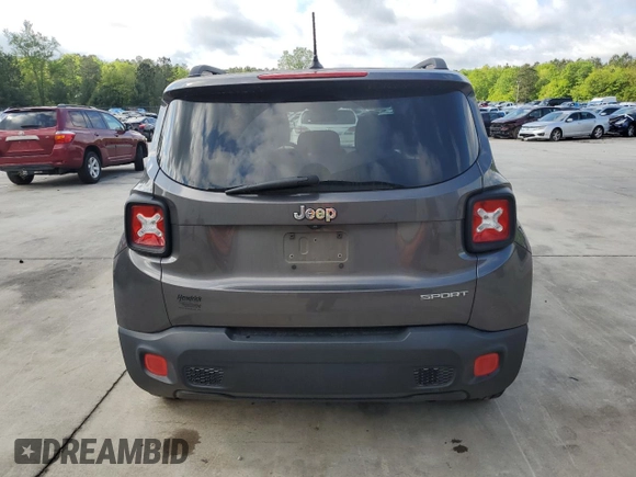 2017 Jeep Renegade Sport with VIN ZACCJAAB4HPF58195, listed as a Copart auction lot 52794245 with 94,194 mi miles and Salvage title. Bid and sale history available at DreamBid. Image 6.