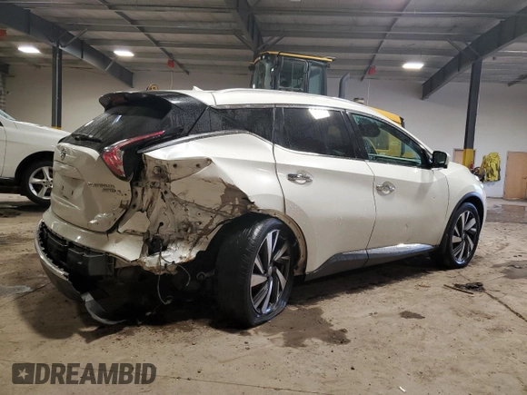 2015 Nissan Murano SL with VIN 5N1AZ2MH0FN270861, listed as a Copart auction lot 86621814 with 93,376 mi miles and Salvage Title. Bid and sale history available at DreamBid. Image 3.