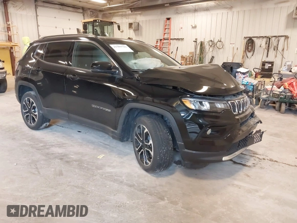 2024 Jeep Compass Limited с VIN 3C4NJDCN4RT582766, выставлен на аукционе IAAI как лот 41909782 с пробегом 13 134 миль миль и . История ставок и продаж доступна на DreamBid. Изображение 1.