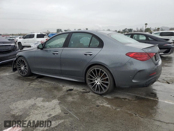 2024 Mercedes-Benz C 300 with VIN W1KAF4GB3RR186116, listed as a Copart auction lot 47445815 with Not provided miles and Salvage title. Bid and sale history available at DreamBid. Image 2.