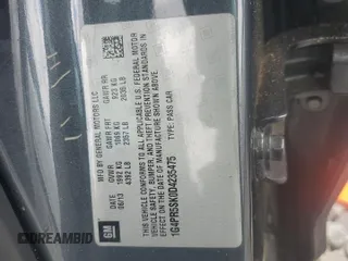 2013 Buick Verano Convenience Group with VIN 1G4PR5SK0D4235475, listed as a Copart auction lot 54381235 with 84,791 mi miles and Non Repairable. Bid and sale history available at DreamBid. Image 12.