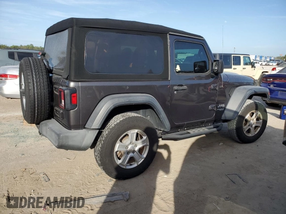 2018 Jeep Wrangler Sport with VIN 1C4GJXAG4JW150854, listed as a Copart auction lot 80236694 with 46,081 mi miles and Salvage Title. Bid and sale history available at carsss.com. Image 3.