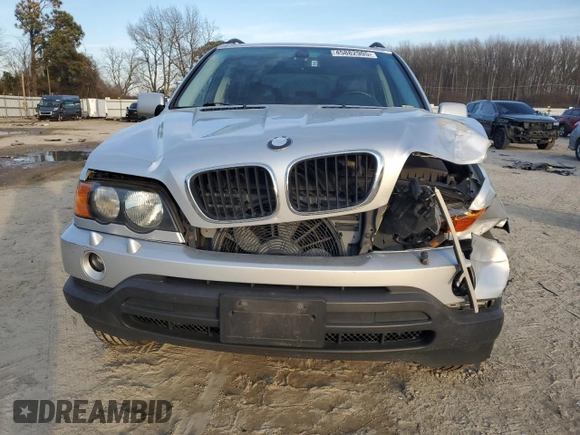 2002 BMW X5 3.0i with VIN 5UXFA53532LP56403, listed as a Copart auction lot 45882905 with 103,329 mi miles and Salvage Title. Bid and sale history available at carsss.com. Image 5.