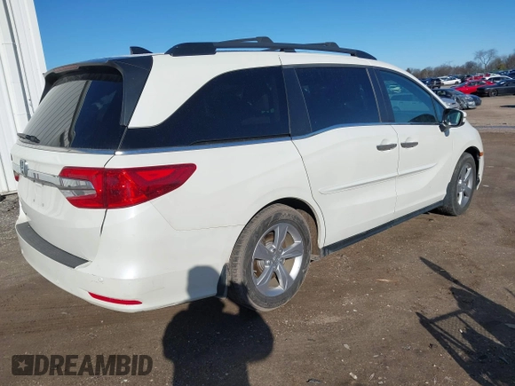 2018 Honda Odyssey EX-L with VIN 5FNRL6H75JB044422, listed as a IAAI auction lot 41730576 with 120,587 mi miles and . Bid and sale history available at DreamBid. Image 4.