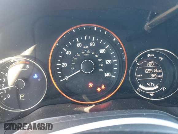 2016 Honda HR-V EX with VIN 3CZRU5H59GM708371, listed as a Copart auction lot 87648985 with 159,979 mi miles and Salvage Title. Bid and sale history available at carsss.com. Image 9.