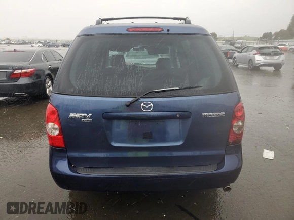 2003 Mazda MPV LX with VIN JM3LW28J730370748, listed as a Copart auction lot 45080795 with 185,696 mi miles and Clean Title. Bid and sale history available at carsss.com. Image 6.