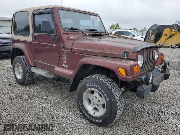 2001 Jeep Wrangler Sahara z VIN 1J4FA59SX1P305100, wystawiony jako Copart lot #58606685 z przebiegiem 76 856 mil mil oraz Czysty tytuł • Clean title. Historia ofert i sprzedaży dostępna na DreamBid. Obrazek 4.