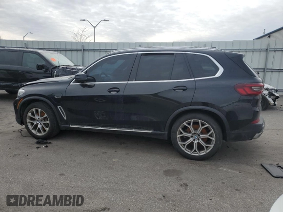 2022 BMW X5 xDrive45e with VIN 5UXTA6C06N9L85476, listed as a Copart auction lot 47096945 with 0 mi miles and Salvage Title. Bid and sale history available at carsss.com. Image 2.