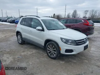 2018 Volkswagen Tiguan with VIN WVGBV7AX2JK000369, listed as a IAAI auction lot 41629107 with 110,638 mi miles and . Bid and sale history available at DreamBid. Image 1.