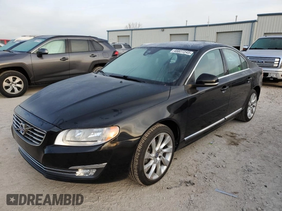 2016 Volvo S80 T5 Drive-E with VIN YV140MAK2G1197244, listed as a Copart auction lot 48827245 with 114,611 mi miles and Salvage Title. Bid and sale history available at carsss.com. Image 1.