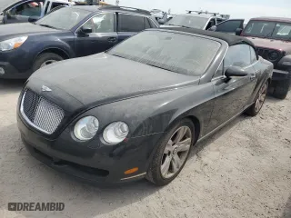 2007 Bentley Continental GT with VIN SCBDR33W97C045720, listed as a Copart auction lot 76321974 with 0 mi miles and Salvage Title. Bid and sale history available at carsss.com. Image 1.