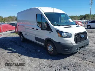 2023 Ford Transit Cargo with VIN 1FTBR2C8XPKA33372, listed as a IAAI auction lot 41735299 with 56,777 mi miles and . Bid and sale history available at carsss.com. Image 1.