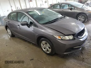 2015 Honda Civic LX with VIN 19XFB2F57FE018983, listed as a Copart auction lot 54947805 with 312,148 mi miles and Salvage Title. Bid and sale history available at DreamBid. Image 4.