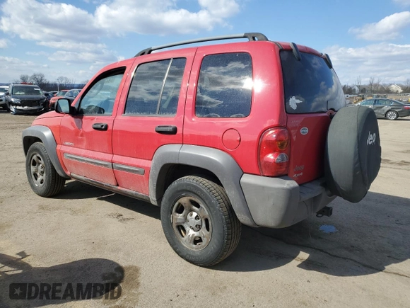 2004 Jeep Liberty Sport with VIN 1J4GL48K04W242576, listed as a Copart auction lot 42300105 with 229,717 mi miles and Salvage Title. Bid and sale history available at DreamBid. Image 2.