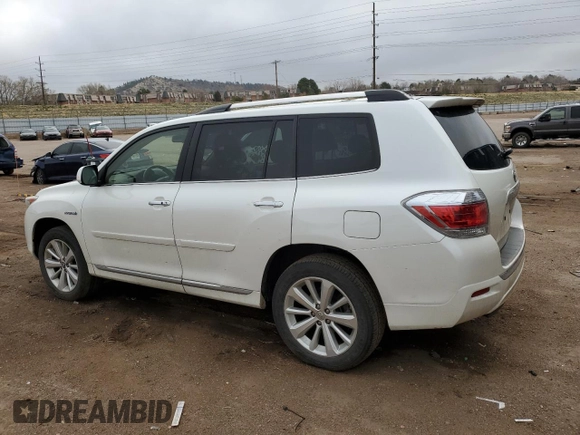 2012 Toyota Highlander Hybrid Limited with VIN JTEDC3EH3C2008011, listed as a Copart auction lot 51090135 with 129,748 mi miles and Salvage Title. Bid and sale history available at carsss.com. Image 2.