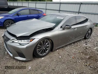 2021 Lexus LS 500 z VIN JTHG5LFF1M5014039, wystawiony jako Copart lot #59346835 z przebiegiem 41 581 mil mil oraz Szkoda całkowita • Salvage title. Historia ofert i sprzedaży dostępna na DreamBid. Obrazek 1.