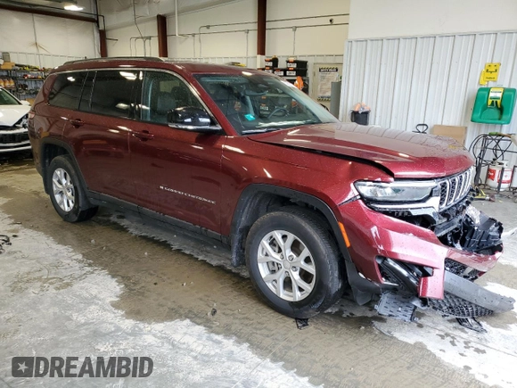 2023 Jeep Grand Cherokee Limited with VIN 1C4RJKBG7P8865294, listed as a Copart auction lot 57562135 with 35,612 mi miles and Salvage title. Bid and sale history available at DreamBid. Image 4.