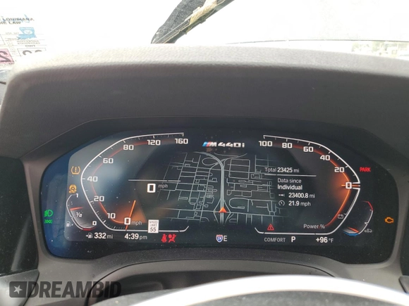 2023 BMW 4 Series M440i with VIN WBA63AW04PFP17973, listed as a Copart auction lot 63539124 with 23,425 mi miles and Salvage title. Bid and sale history available at DreamBid. Image 9.