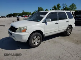 2003 Honda Pilot EX z VIN 2HKYF18533H583808, wystawiony jako Copart lot #57412875 z przebiegiem 200 003 mil mil oraz Szkoda całkowita • Salvage title. Historia ofert i sprzedaży dostępna na DreamBid. Obrazek 1.